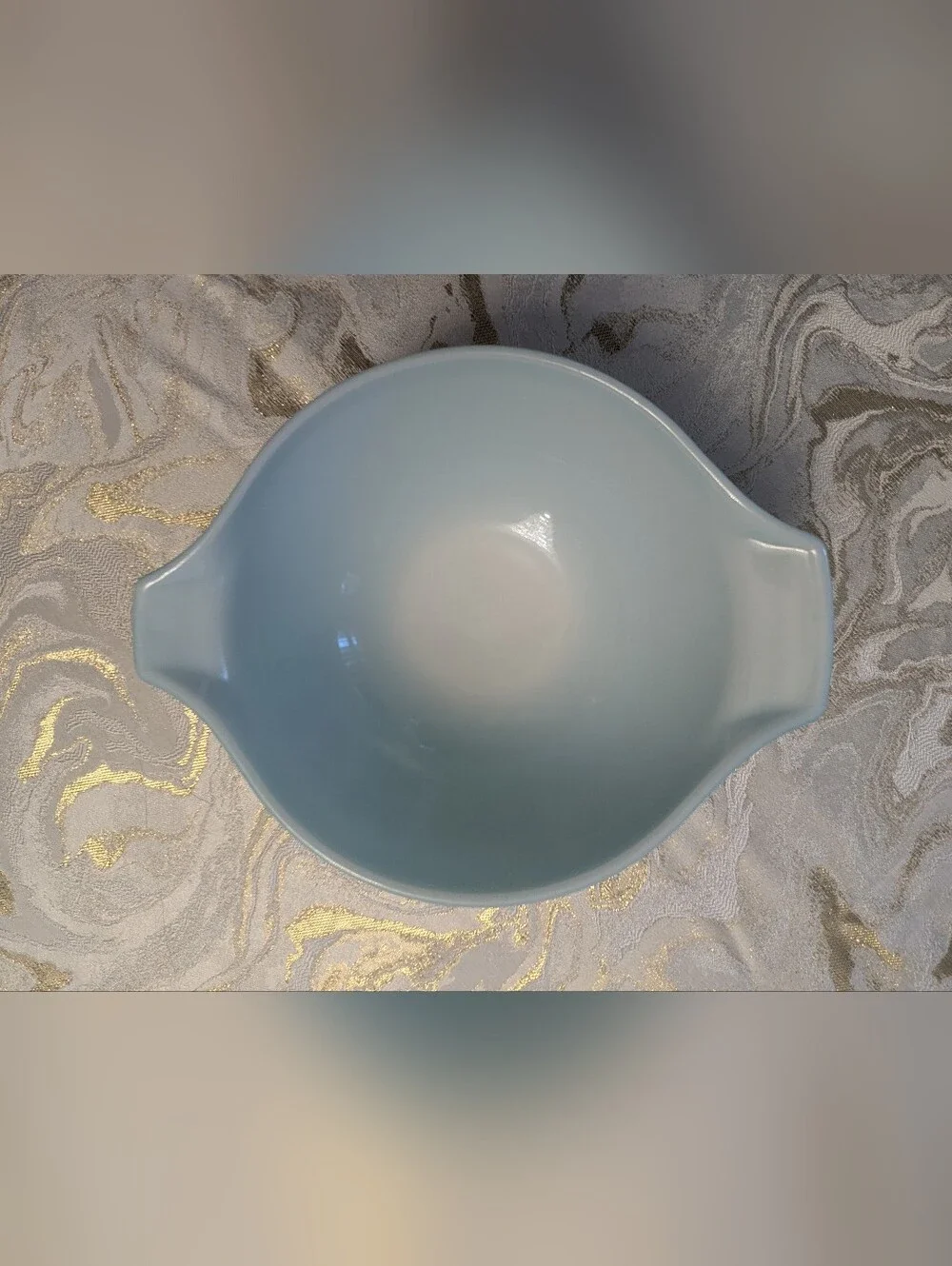 Vintage Pyrex Butterprint Amish Cinderella Mixing Bowl Set — Turquoise & White